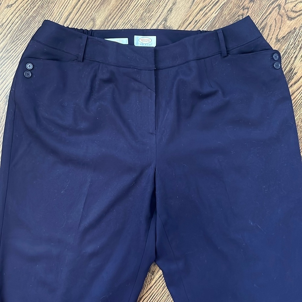 Navy Talbots Lined Wool Pant - Picture 3 of 11